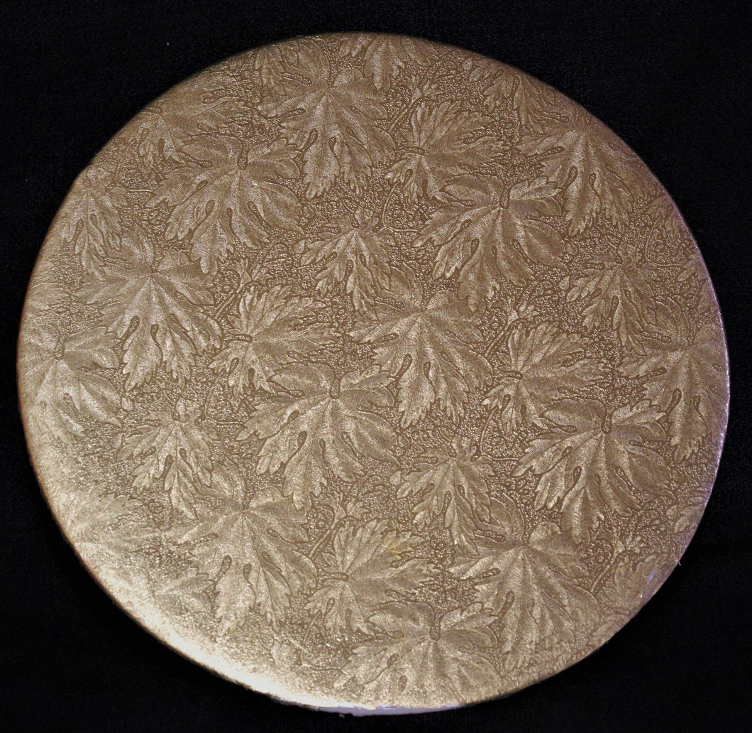 Cake boards round gold (3.2 mm masonite)