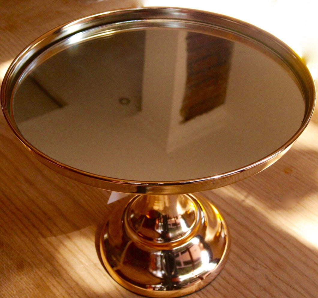 Cake stand small gold