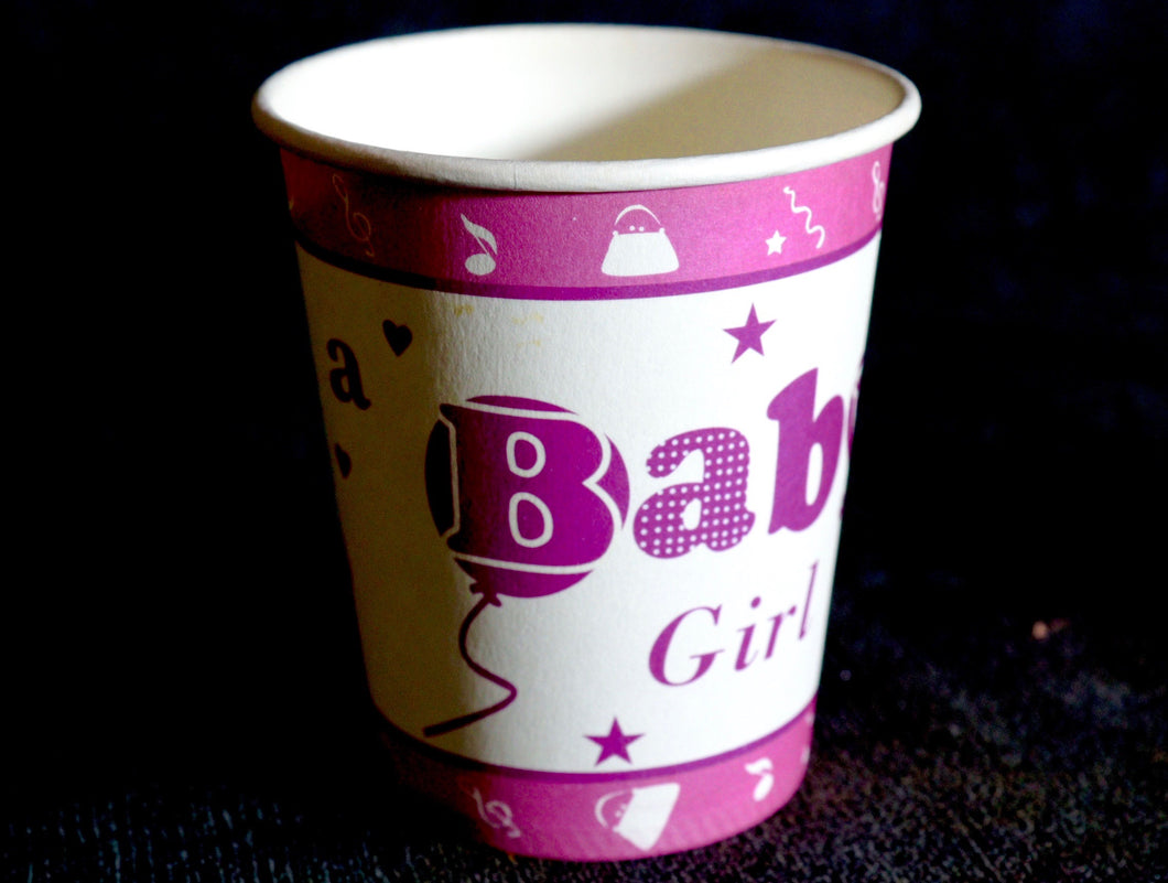 Baby shower cups girls (5 pc)